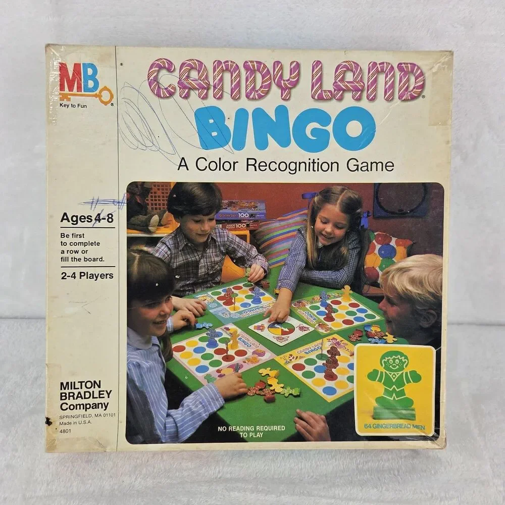 Vintage 1984 Candy Land Bingo Board Game MB Milton Bradley 99% Complete